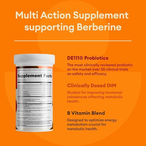GLDN Berberine Advanced Absorption Formula - 200mg Dihydroberberine 5X Improved Absorption - DIM - Chromium Picolinate and DE111 Probiotics for Digestive Support - Vegan Friendly - 60 Capsules in Saudi Arabia
