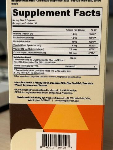 GLDN Berberine Advanced Absorption Formula - 200mg Dihydroberberine 5X Improved Absorption - DIM - Chromium Picolinate and DE111 Probiotics for Digestive Support - Vegan Friendly - 60 Capsules in Saudi Arabia