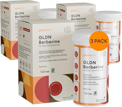 GLDN Berberine Advanced Absorption Formula - 200mg Dihydroberberine 5X Improved Absorption - DIM - Chromium Picolinate and DE111 Probiotics for Digestive Support - Vegan Friendly - 60 Capsules in Saudi Arabia