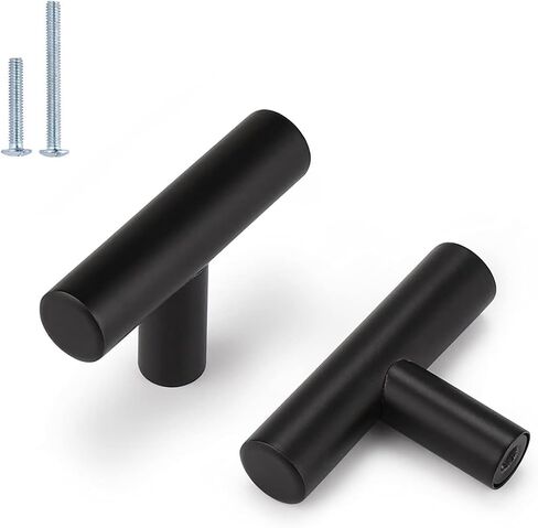 5 Pack Cabinet Pulls Single Hole Cabinet Knobs, Square Matte Black T Bar Cabinet Handles Drawer Knobs Cupboard Hardware,Grill Shelf Part Cabinet Pulls Square Handles (VINE- Cabinet Pulls 16) in Saudi Arabia