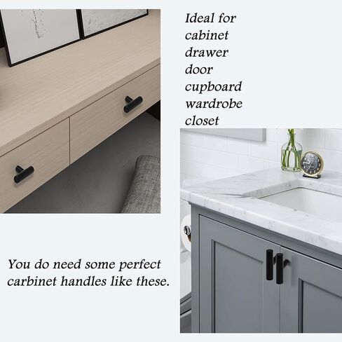 5 Pack Cabinet Pulls Single Hole Cabinet Knobs, Square Matte Black T Bar Cabinet Handles Drawer Knobs Cupboard Hardware,Grill Shelf Part Cabinet Pulls Square Handles (VINE- Cabinet Pulls 16) in Saudi Arabia