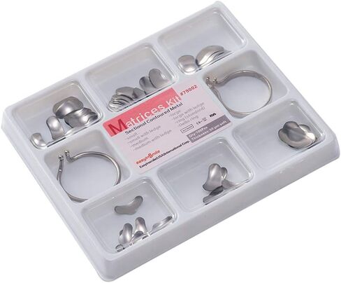 إعادة ملء مصفوفات الأسنان بمصفوفة معدنية محيطية (مجموعة كاملة من المصفوفات 100 قطعة مع حلقتين دلتا) in Kuwait