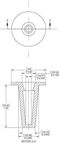 Capplugs غطاء بلاستيكي مدبب والمكونات. T-1080، PE-LD، غطاء OD 4.92 بوصة، معرف التوصيل 5.2 بوصة، أحمر (عبوة من 10 قطع) in Saudi Arabia