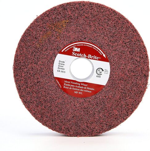 Scotch-Brite Metal Finishing Wheel, 12 in x 1-1/2 in x 5 in 6A MED, 1 per case in Saudi Arabia