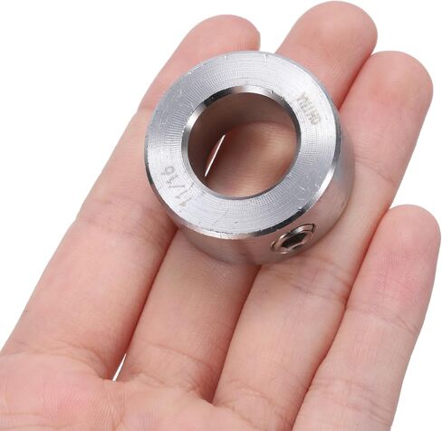 uxcell 2 Pcs Set Screw Shaft Collar 11/16"Bore, 304 Stainless Steel Shaft Collars, 1"OD, 7/16"Thickness, Axle Collar Clamp with a Hex Wrench in Saudi Arabia
