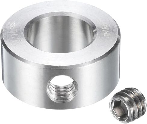 uxcell 2 Pcs Set Screw Shaft Collar 11/16"Bore, 304 Stainless Steel Shaft Collars, 1"OD, 7/16"Thickness, Axle Collar Clamp with a Hex Wrench in Saudi Arabia