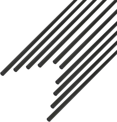 10Pcs 3mm Diameter Carbon Fiber Rod, Solid Frosted Rod Length 200mm, Used for Kite, Remote Control Aircraft, DIY Article Frame or Support Rod in Saudi Arabia