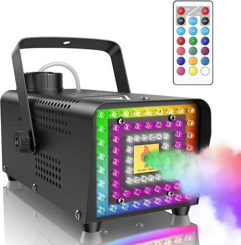 Fansteck Fog Machine, Smoke Machine with 72 LED Lights Effect, 500W and 2000CFM Fog with Wireless Remote Control, Perfect for Indoor Outdoor Wedding, Halloween, Party and Stage Effect in Saudi Arabia