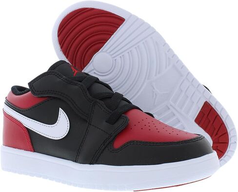 Nike Jordan 1 Low Alt PS Boys Shoes Size 2.5, Color: Black/Gym Red/White in Saudi Arabia