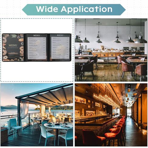 8.5 x 11 Inch Menu Covers, 10 Pack 4 Page 8 View Menu Sleeves Clear View Menu Holder for Kitchen, Restaurant Supplies, Drink, Wine Menu in Kuwait