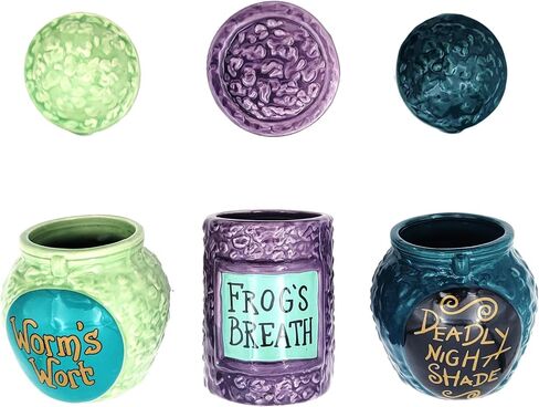 مرطبانات جرعة روح الهالوين الكابوس قبل عيد الميلاد - 3 عبوات | مرخص رسميًا | ان بي سي | ديكور المنزل in Kuwait