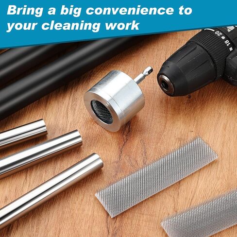 Tandefio 1/2" Metal Copper Pipe Cleaner with 2 Replaceable Brushes Tube Cleaning Brush Tube Cleaning Brush for Power Drill Metal Pipe Cleaning Brush Copper Tube Cleaner Brush for Drill in Saudi Arabia