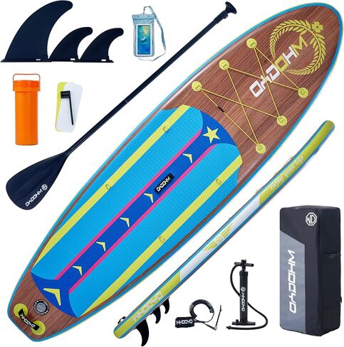 Inflatable Stand Up Paddle Board 11' × 33" × 6", Yoga Board with Durable SUP Accessories for Adults & Youth, Versatile Paddle Board in Saudi Arabia