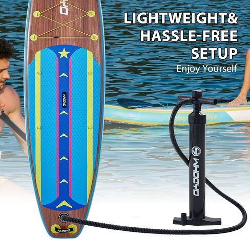 Inflatable Stand Up Paddle Board 11' × 33" × 6", Yoga Board with Durable SUP Accessories for Adults & Youth, Versatile Paddle Board in Saudi Arabia