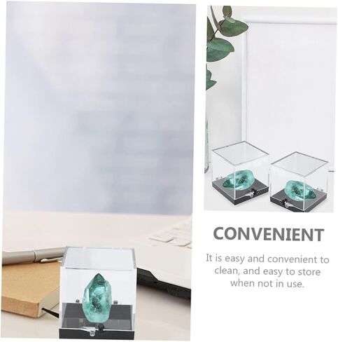 BESTOYARD 36 Pcs Mineral Standard Display Box Mini Plastic Containers Transparent Box Containers for Beads Mineral Specimen Holder Jewelry Storage Container Mineral Collection Tube Square in Saudi Arabia