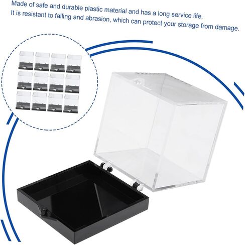BESTOYARD 36 Pcs Mineral Standard Display Box Mini Plastic Containers Transparent Box Containers for Beads Mineral Specimen Holder Jewelry Storage Container Mineral Collection Tube Square in Saudi Arabia