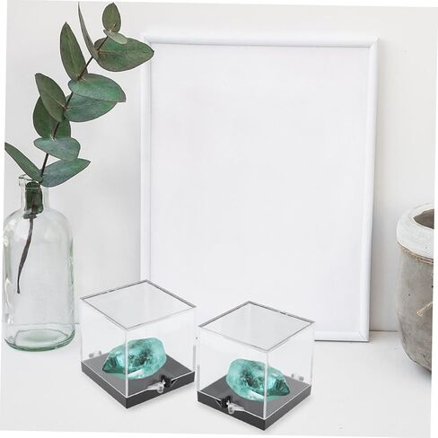BESTOYARD 36 Pcs Mineral Standard Display Box Mini Plastic Containers Transparent Box Containers for Beads Mineral Specimen Holder Jewelry Storage Container Mineral Collection Tube Square in Saudi Arabia
