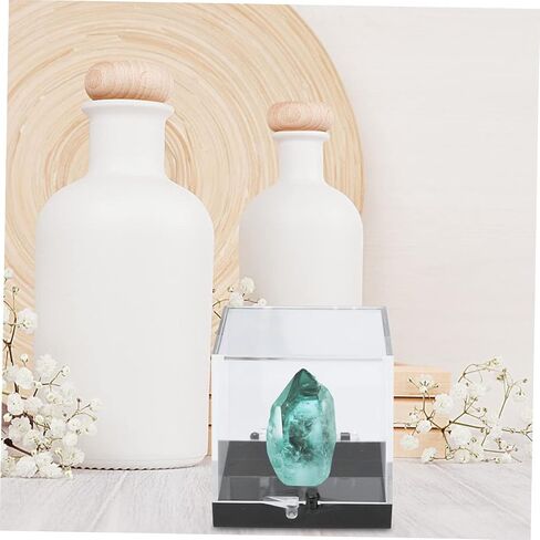BESTOYARD 36 Pcs Mineral Standard Display Box Mini Plastic Containers Transparent Box Containers for Beads Mineral Specimen Holder Jewelry Storage Container Mineral Collection Tube Square in Saudi Arabia