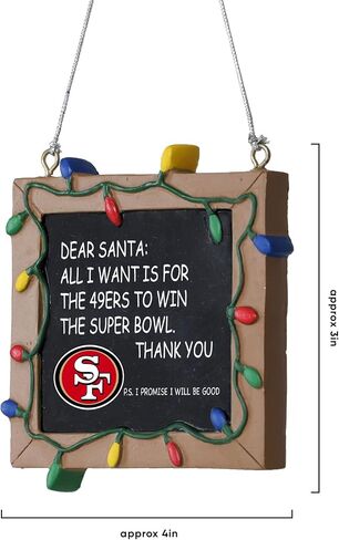 NFL Football Chalkboard Holiday Christmas Ornament - Pick Team (San Francisco 49ers) in Saudi Arabia