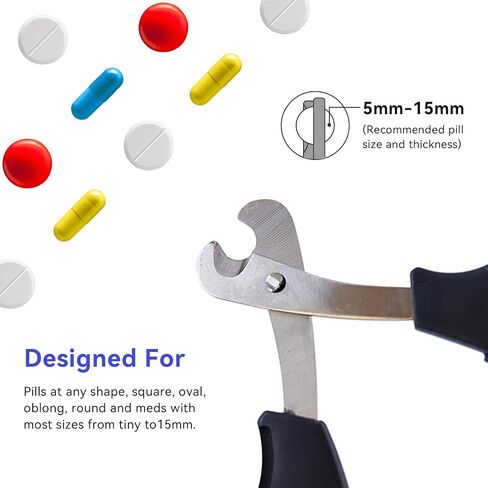 Scissors-Shaped Pill Cutter Pill Splitter Scissors Sharp Pill Splitter Pill Scissors Cutter with Stainless Steel Blade and Ergonomic for Accurate Dosage of Small Large Pills Tablets Vitamins in Saudi Arabia