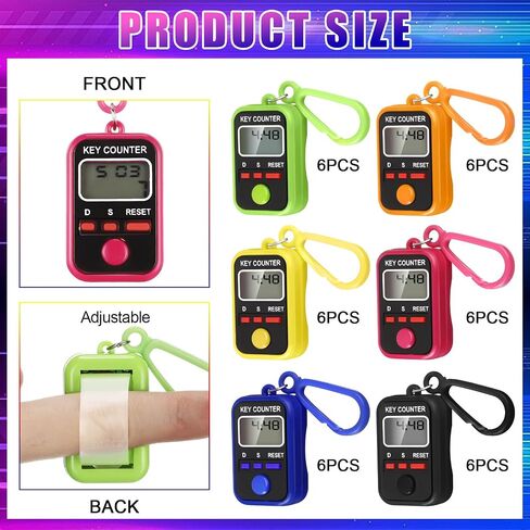 36 Pcs Finger Counter Tally Counter Luminous Mini Handheld Clicker Counter 5 Digital Number LCD Electronic Display Counters Clickers for Coaching Swim Lap Walking Goods(Stylish) in Saudi Arabia