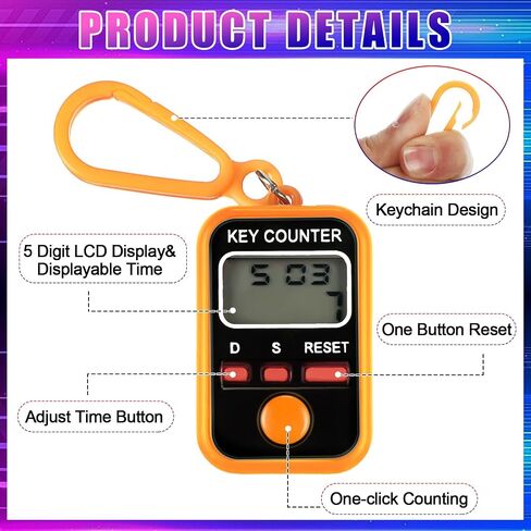 36 Pcs Finger Counter Tally Counter Luminous Mini Handheld Clicker Counter 5 Digital Number LCD Electronic Display Counters Clickers for Coaching Swim Lap Walking Goods(Stylish) in Saudi Arabia