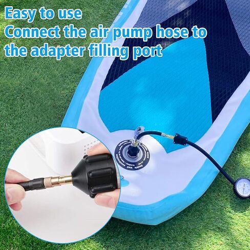 Inflatable SUP Pump Valve Adapter - 2 Sets Quickly Inflation Standard Air Valve Adapter & Valve Core Wrenches for Paddle Board Kayaking Accessories in Kuwait