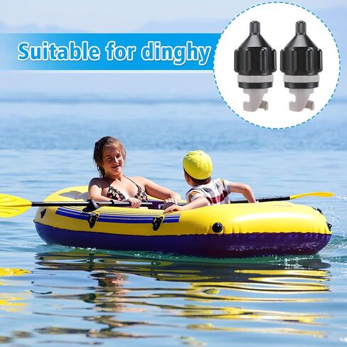 Inflatable SUP Pump Valve Adapter - 2 Sets Quickly Inflation Standard Air Valve Adapter & Valve Core Wrenches for Paddle Board Kayaking Accessories in Kuwait