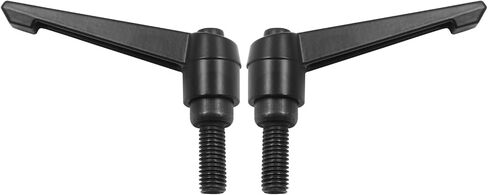 2 قطعة مقبض تثبيت قابل للتعديل لقط رافعة M10x25mm ذكر مقبض مسمار ملولب زر ضغط رافعة السقاطة (أسود) in Saudi Arabia