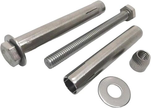 M8*60mm Hex Expansion Bolt Steel,304 Stainless Steel External Furniture Bolts,Concrete Brick Expansion Screw Bolts Fastener (6 Pcs) in Saudi Arabia