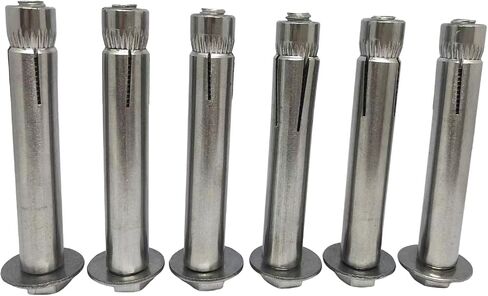 M8*60mm Hex Expansion Bolt Steel,304 Stainless Steel External Furniture Bolts,Concrete Brick Expansion Screw Bolts Fastener (6 Pcs) in Saudi Arabia