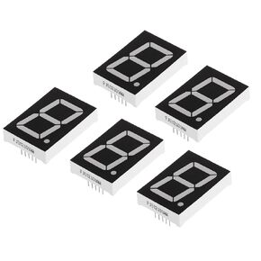 PATIKIL LED Display Digital Tube, 5 Pack Common Cathode 7 Segment 10 Pin 1 Digit 6V LED Display Module for Electronic Driver Board, White
