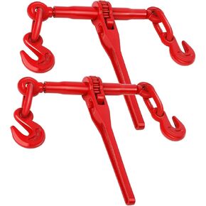 (2 Pack) 13000LBS Chain Binder 1/2 to 5/8 Inch Ratchet Load Binder Working Strength up to 13000 lbs, Breaking Strength up to 46000 lbs, Ratchet Chain Binder for Tie Down Binder for Hauling and Towing