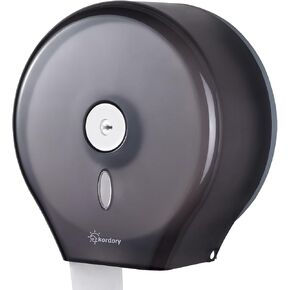 Jumbo Roll Toilet Paper Holder Wall Mount, Commercial Toilet Paper Towels Dispenser, 9 Inch Bathroom Paper Towel Holder, Plastic Tissue Dispenser for Home, Hotel, Restaurant, Office(Black)