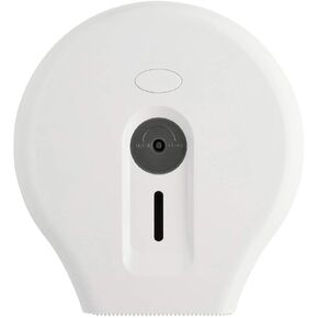EZ-Pull Wall-Mounted 9" Single Jumbo Toilet Tissue Paper Dispenser for Restroom/Office/Commercial/Industrial, White