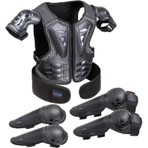 Kids Dirt Bike Gear,Motorcycle Armor Vest Suit for Motocross ATV MTB,Eblow Knee Back Chest Protection for Skating Ski