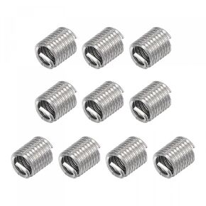 uxcell Wire Thread Inserts 8-32 UNC 2.0D 304 Stainless Steel Helical Type Coiled Wire Screw Repair Threaded Sleeve Steel Sheath 10pcs