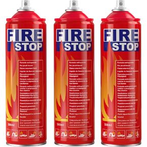 Fire Extinguisher 2-Pack with Mounting Bracket for Home, Kitchen, Grill - Portable Small A, B, C, K Extinguishing Aerosol Spray - 8-in-1 - Prevents Reignition