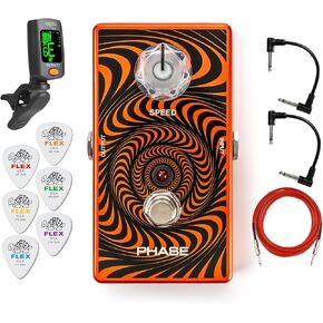 MXR WA90 Wylde Phase Pedal - Bundle with Instrument Cable, 2 Patch Cables, Tuner, and 6 Dunlop Flex Picks