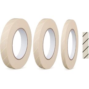Autoclave Sterilization Indicator Tape Set for Beauty and Nails Salons/Tattoo and Dental Tool Cleaning Use, 1/2", 3/4", 1" Width, 55 Yards/Roll (1 Roll 1/2" Width)
