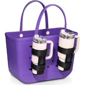 OUTXE 2 Pack Bogg Bag Cup Holder for Stanley, Large Drink Holder Compatible with All Bogg Bag, Adjustable Cup Holder Attachment, 40 oz Water Bottle Accessories for Simply Southern Bogg Bag