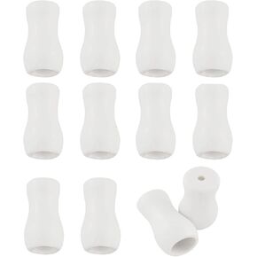 Plastic Cord Tassel 12PCS Vase Shape White Plastic Window Blind Cord Knobs, Cord Plastic Tassels, Drops Pull End for Blinds/Roman Shades Pull Cord, Pull Cord Tassel