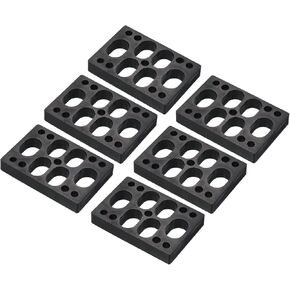 PATIKIL 12mm (0.47") Skateboard Riser Pads, 4 Pack Plastic Longboard Riser Pads Angled Wedge Shock Pads for Skateboard Truck, Black