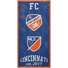 Fan Creations MLS FC Cincinnati Unisex FC Cincinnati Heritage Sign, Team Color, 6 x 12