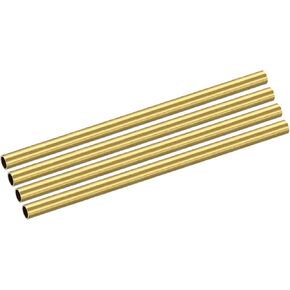 Brass Tube(5mm OD x 0.5mm Wall T x 100mm L) 4Pcs, Straight Tubing - for Home Furnishing, Machinery, DIY Handicraft