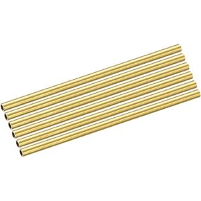 Brass Tube(4mm OD x 0.5mm Wall T x 100mm L) 6Pcs, Straight Tubing - for Home Furnishing, Machinery, DIY Handicraft in Kuwait