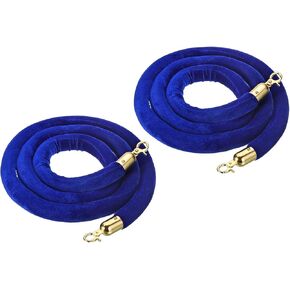 YOKIVE 2 Pcs Dark Red Velvet Stanchion Rope Crowd Control Barrier Rope, Manage The Crowd, Great for Hotels, Theaters, Ticket Offices (Golden, 4 Feet) in Kuwait