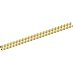 Brass Tube(2.5mm OD x 0.5mm Wall T x 100mm L) 2Pcs, Straight Tubing - for Home Furnishing, Machinery, DIY Handicraft