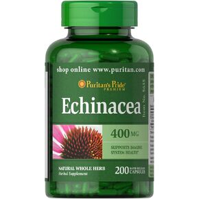 Puritan's Pride Echinacea 400 mg, Twin Pack 400 Total Count, 0.32 pounds
