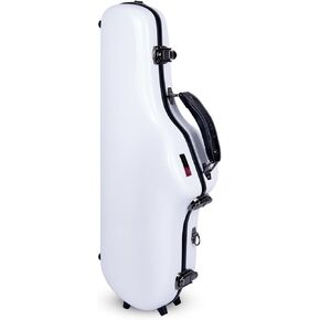 Crossrock Alto Saxophone Case-Fiberglass Hardshell with Backpack Straps in Red